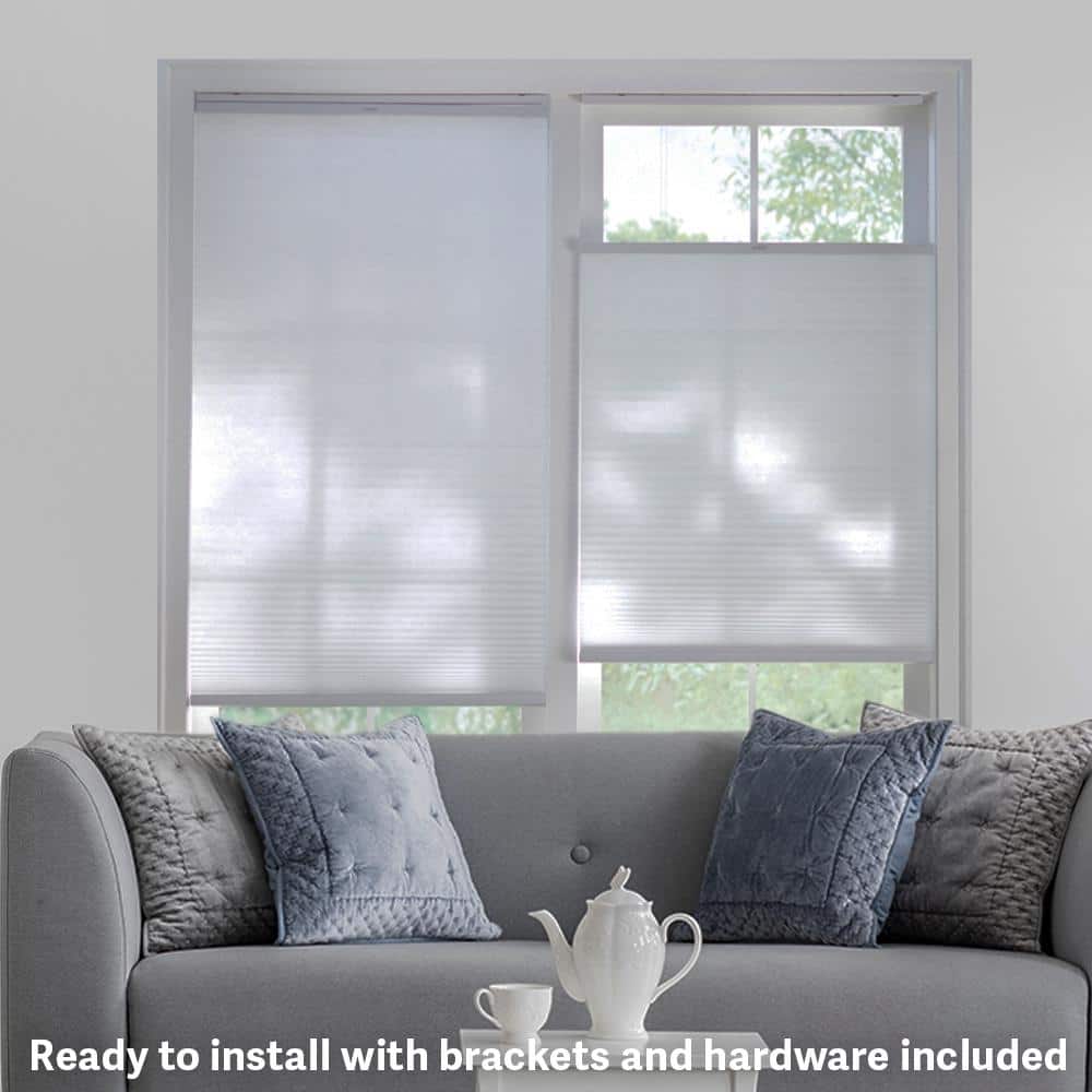 Snow Drift Top Down Bottom Up Cordless Light Filtering Cellular Shades  - 29 in. W x 48 in. L (Actual Size 28.75 x 48)
