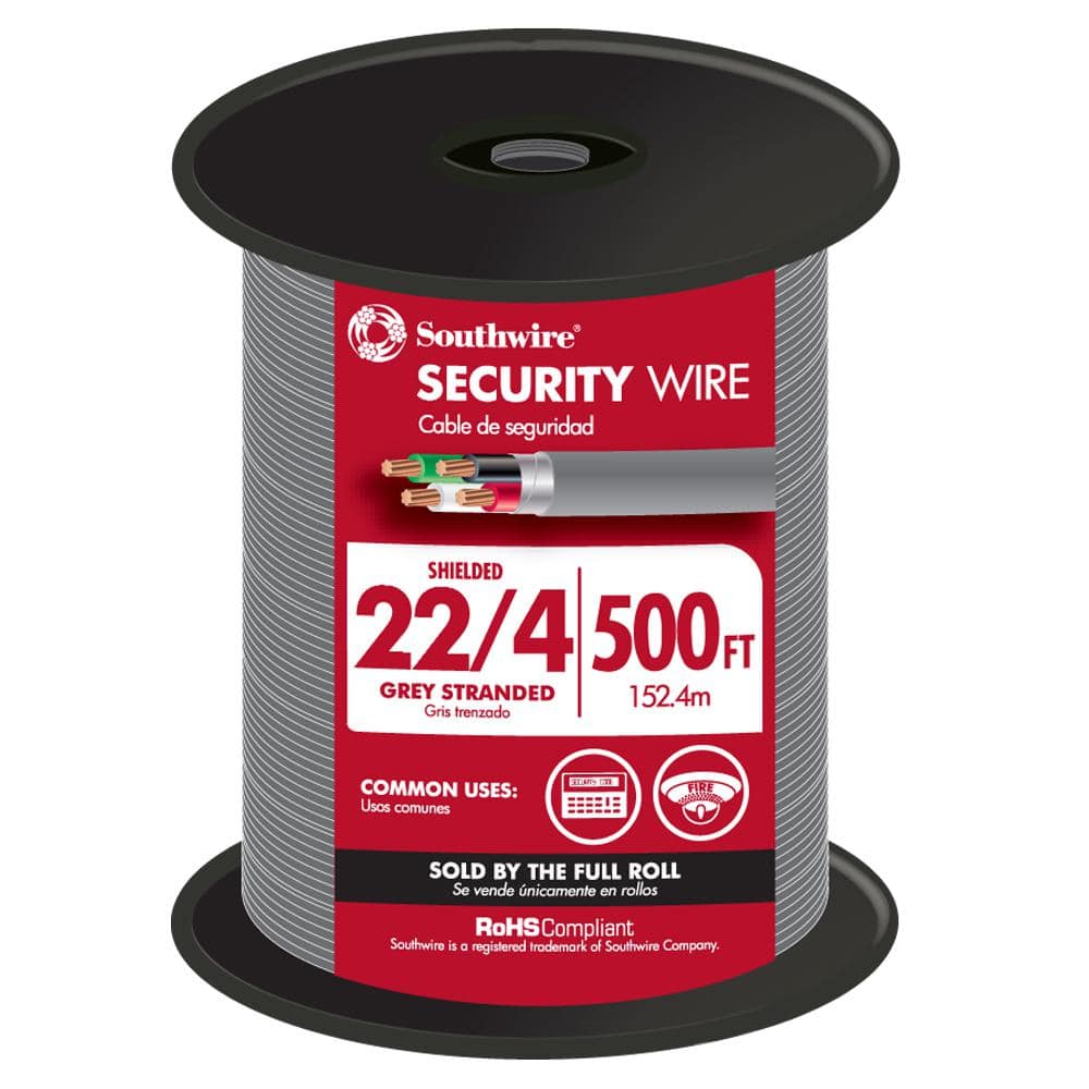 500 ft. 22/4 Gray Stranded CU CL3R Shielded Security Cable - Stu's Home Improvement Outlet