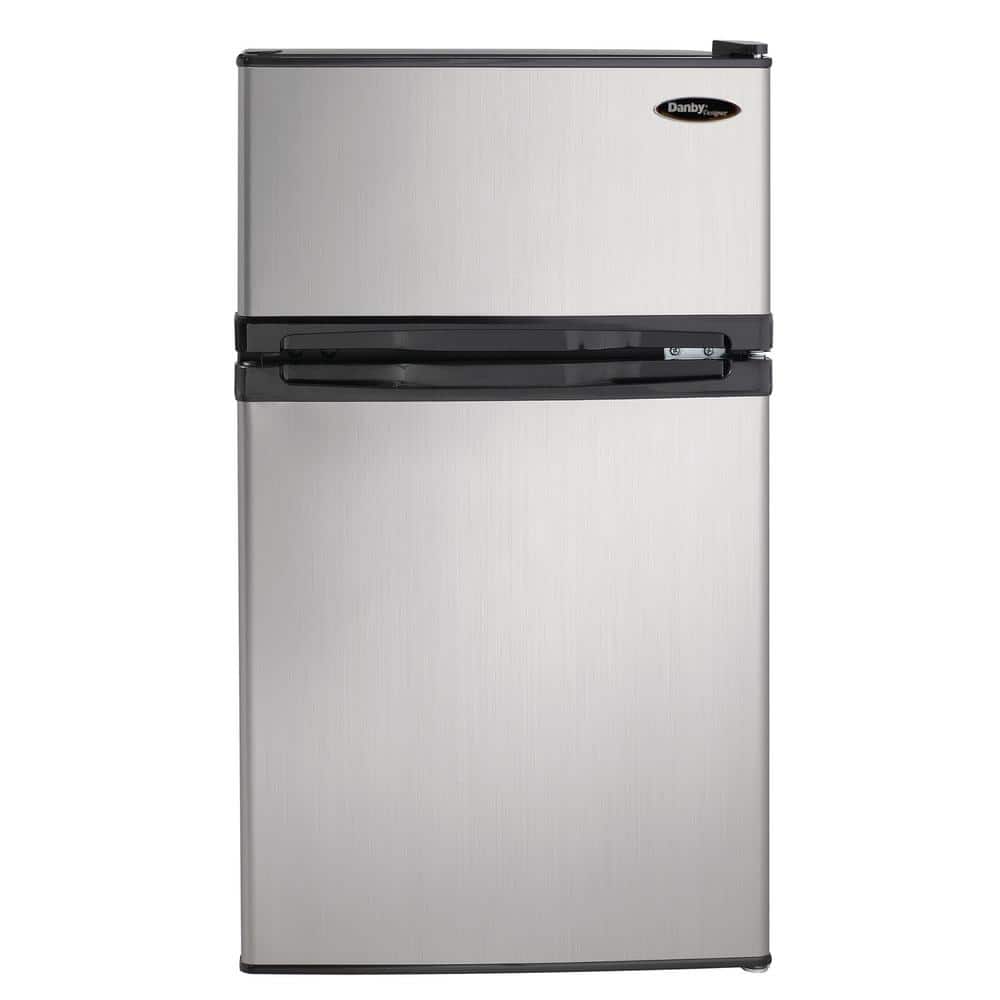 Designer 3.1 cu. ft. Mini Fridge in Stainless Look with Freezer Section (DCR031B1BSLDD) - Stu's Home Improvement Outlet