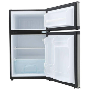 Designer 3.1 cu. ft. Mini Fridge in Stainless Look with Freezer Section (DCR031B1BSLDD) - Stu's Home Improvement Outlet