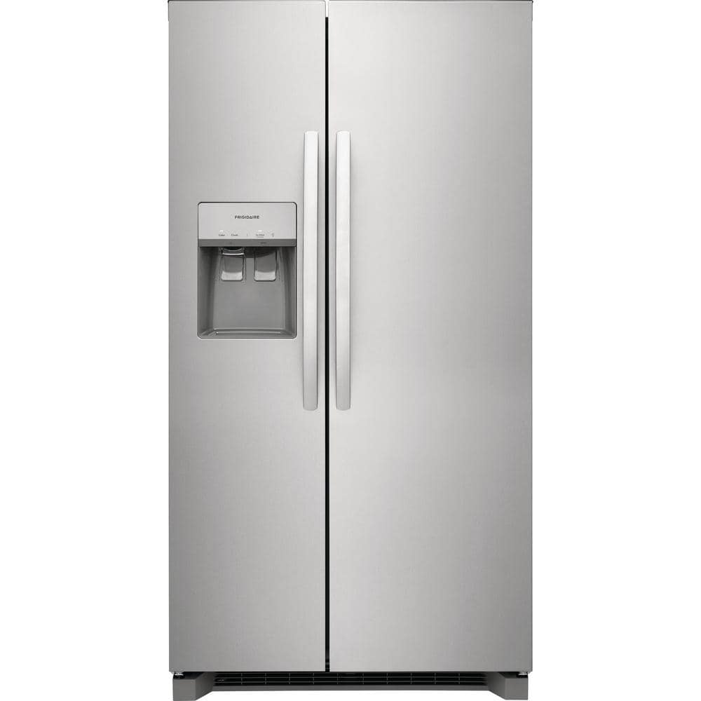 Frigidaire 36.1 in. 22.3 cu. ft. Counter Depth Side - by - Side Refrigerator in Stainless Steel (FRSC2333AS) - Stu's Home Improvement Outlet