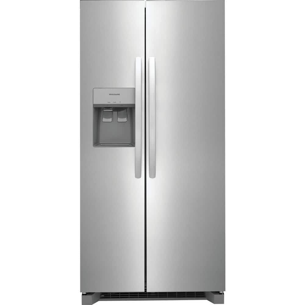 Frigidaire 33 in. 22.3 cu. ft. Side by Side Refrigerator in Stainless Steel, Standard Depth (FRSS2323AS)