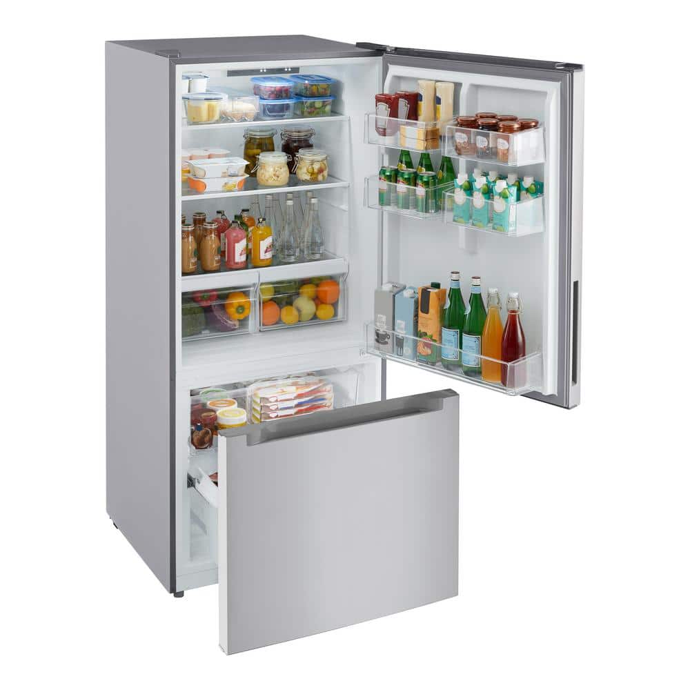 Midea 18.7 cu. ft. Bottom Freezer Refrigerator in Stainless Steel