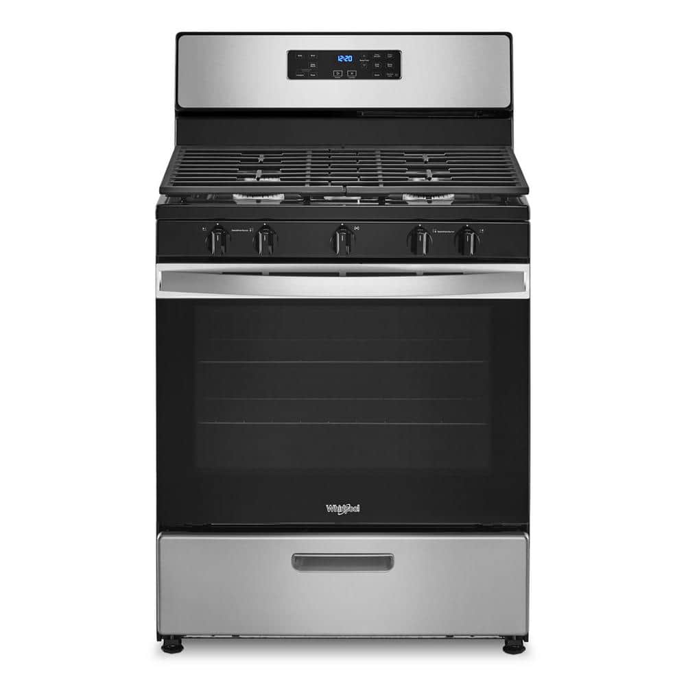 30 in. 5-Burner Freestanding Gas Range in Stainless Steel