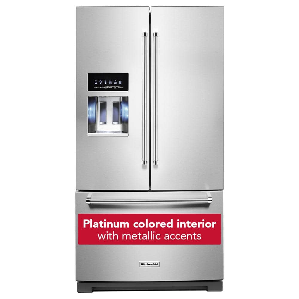 26.8 cu. ft. French Door Refrigerator in Stainless Steel with PrintShield Finish (KRFF577KPS05)