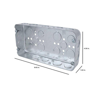3 - Gang 58 cu. in. New Work Pre - Galvanized Metal Drawn Style Electrical Box - Stu's Home Improvement Outlet