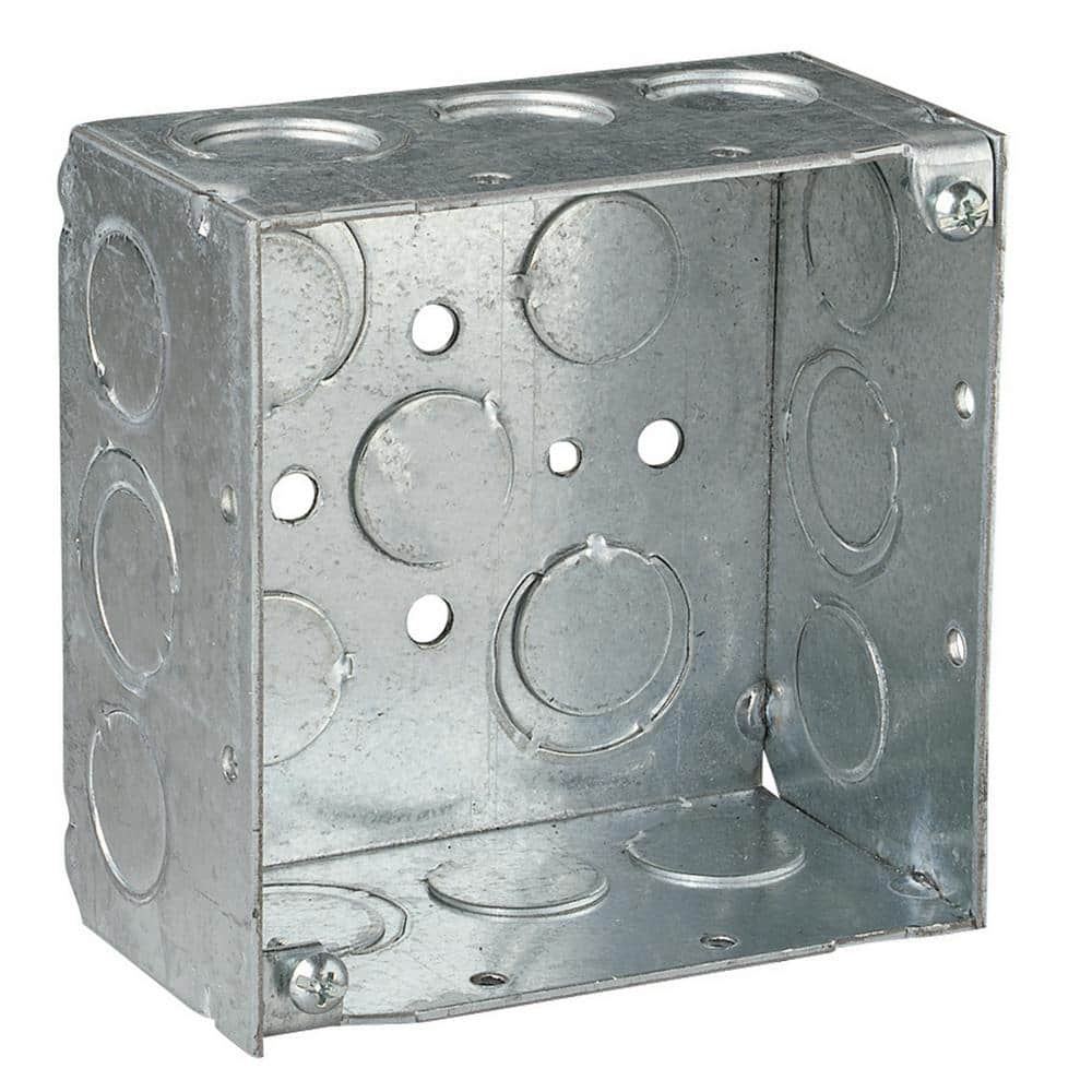 4 in. 30.3 cu. in. Metallic Square Box - Stu's Home Improvement Outlet