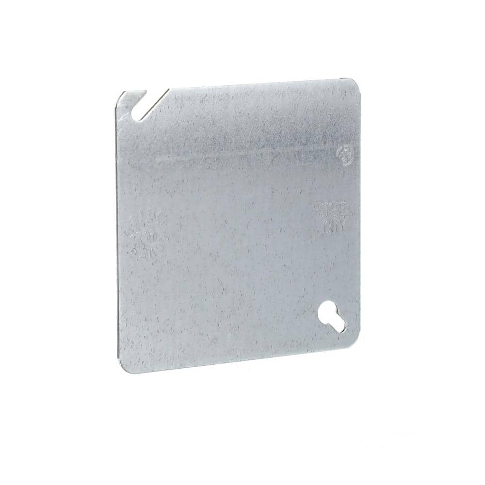 4 in. Metallic Blank Square Electrical Box Cover - Stu's Home Improvement Outlet