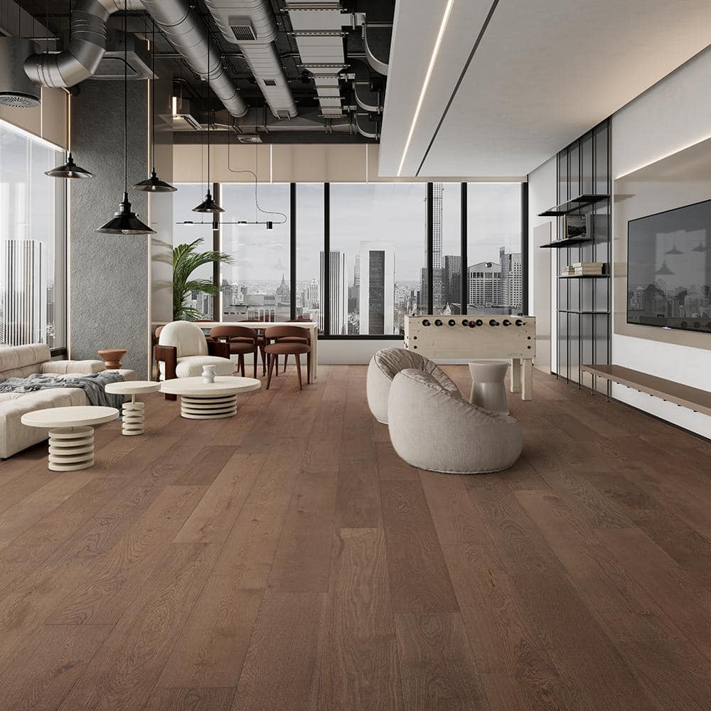 Stinson French Oak 1/2 in. T x 7.5 in. W Tongue & Groove Wire Brushed Engineered Hardwood Flooring (23.3 sq. ft./case)