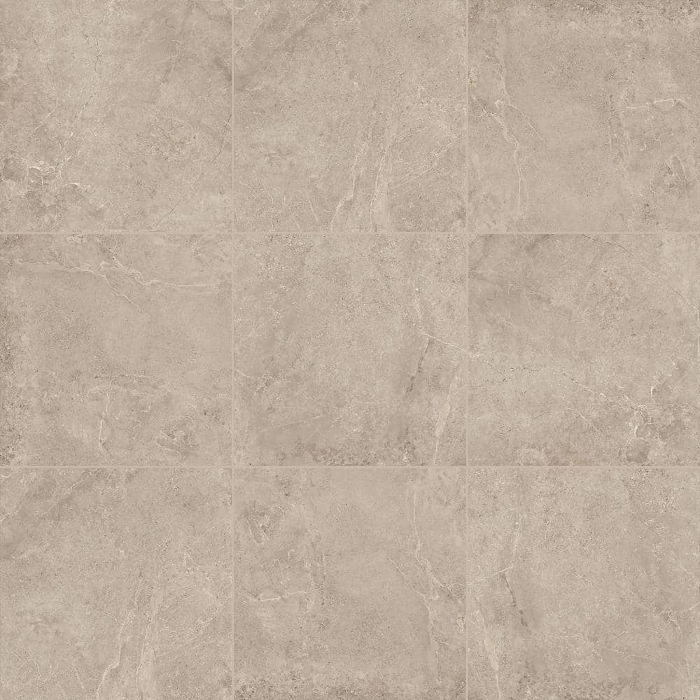 Soreno Taupe 24 in. x 24 in. Matte Porcelain Marble Look Floor and Wall Tile (16 sq. ft./Case)