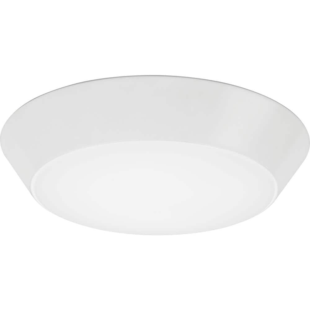 Wet Location Rated Versi Lite 28-Watt Textured White Integrated LED Flushmount
