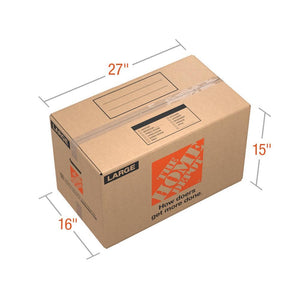 27 in. L x 15 in. W x 16 in. D Large Moving Box with Handles (10 - Pack) - Stu's Home Improvement Outlet