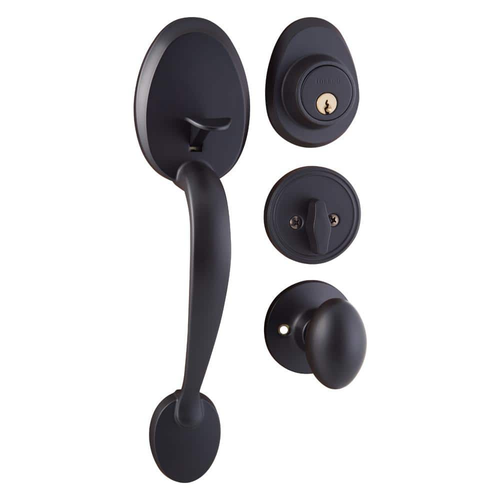 Single Cylinder Iron Black Door Handleset - Stu's Home Improvement Outlet