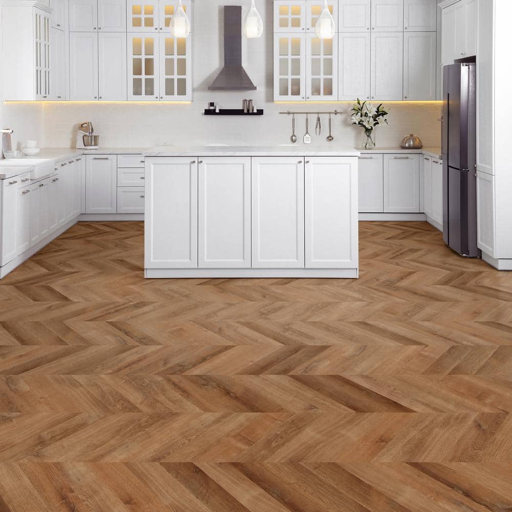 Chevron Trail Oak 22 MIL x 12 in. W x 28 in. L Click Lock Waterproof Luxury Vinyl Plank Flooring (18.9 sq. ft./Case)