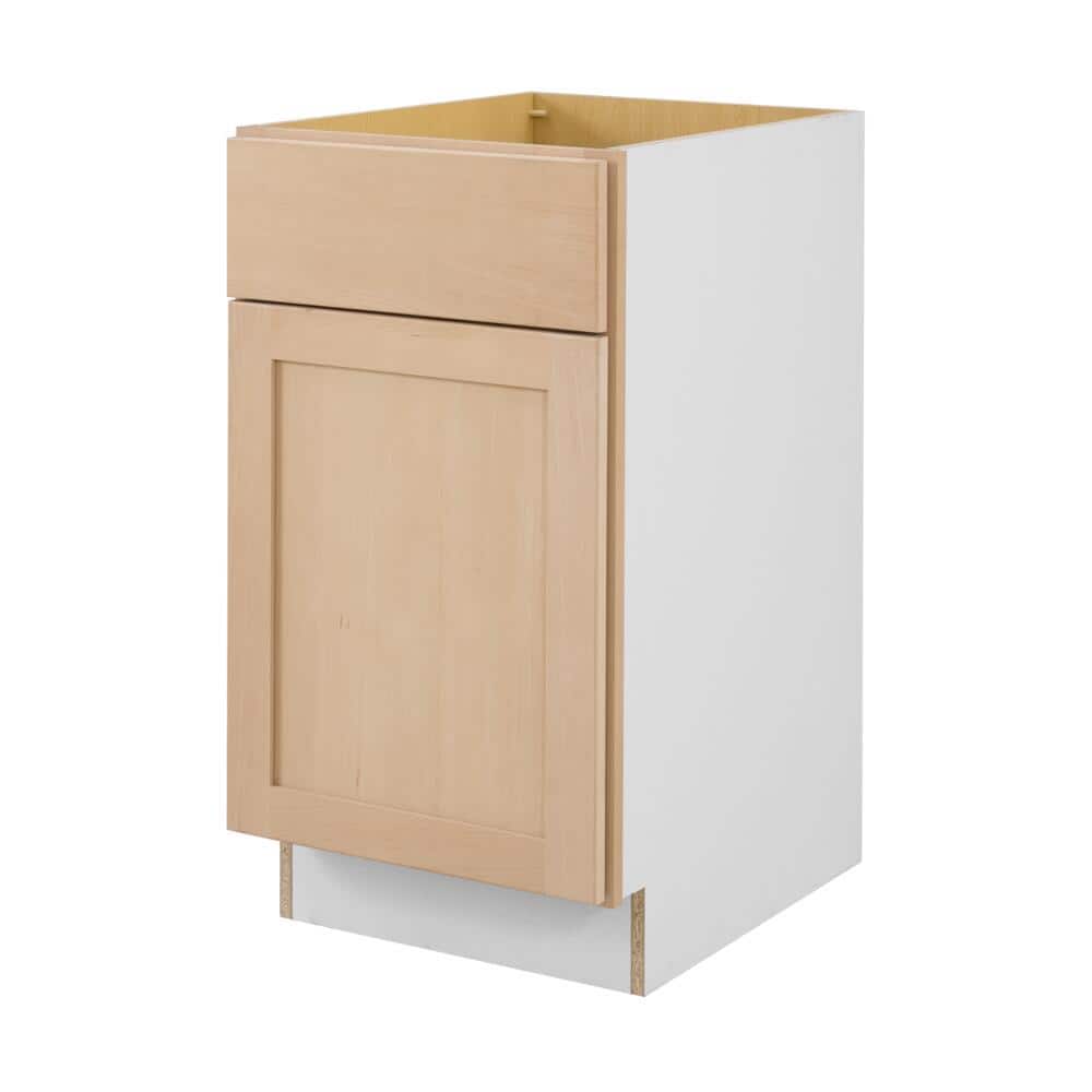 18 in. W x 24 in. D x 34.5 in. H Ready to Assemble Base Kitchen Cabinet in Unfinished with CLICKREADY Technology