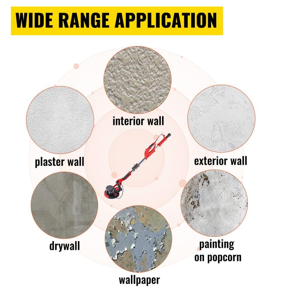 Drywall Sander 850 - Watt Electric Sander Variable Speed 800 - 1750RPM Drywall Sander Foldable Sheetrock Sander - Stu's Home Improvement Outlet