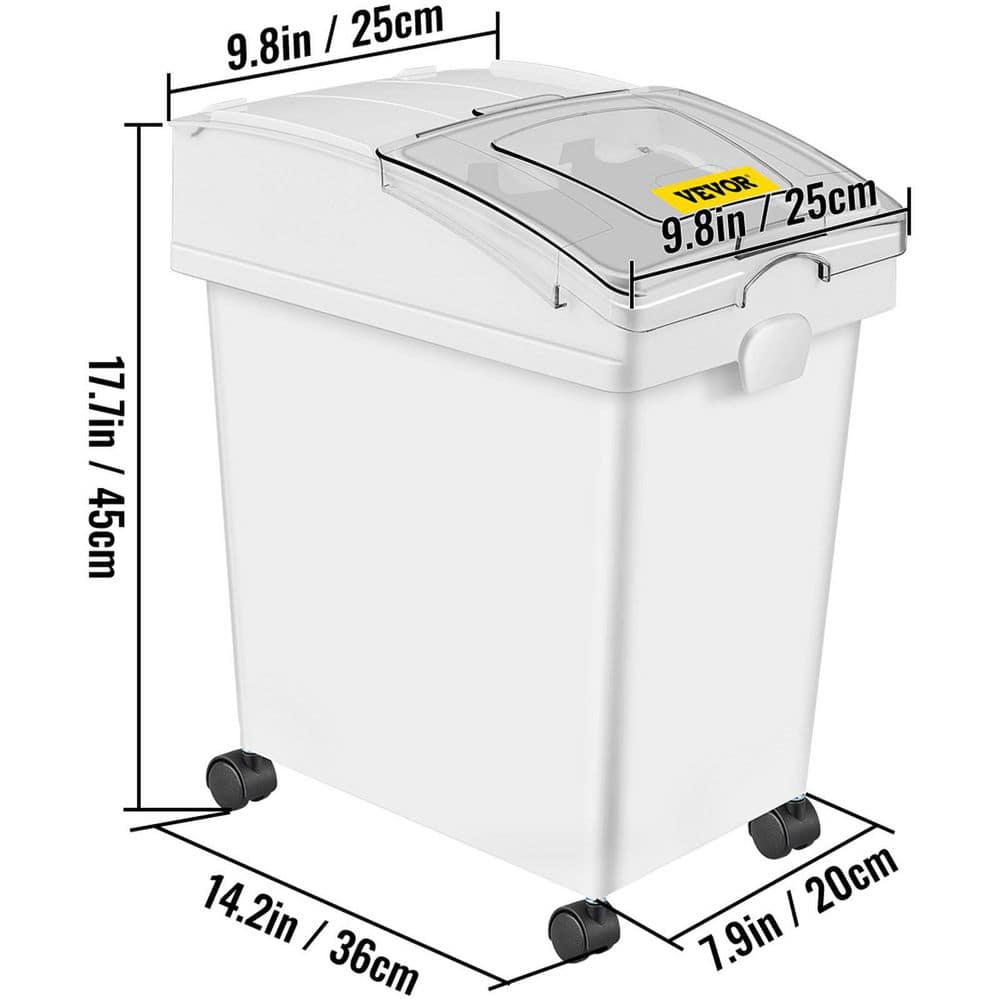 Ingredient Bin 6.6 gal. Ingredient Storage Bin 3 Pcs/Set Flour Bins with Wheels Commercial Storage Bins with Scoop - Stu's Home Improvement Outlet