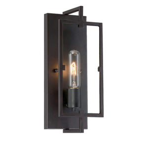 Kenton 4.75 in. 1 Light Bronze Industrial Wall Sconce with Clear Glass Shade for Bathroom - Stu's Home Improvement Outlet