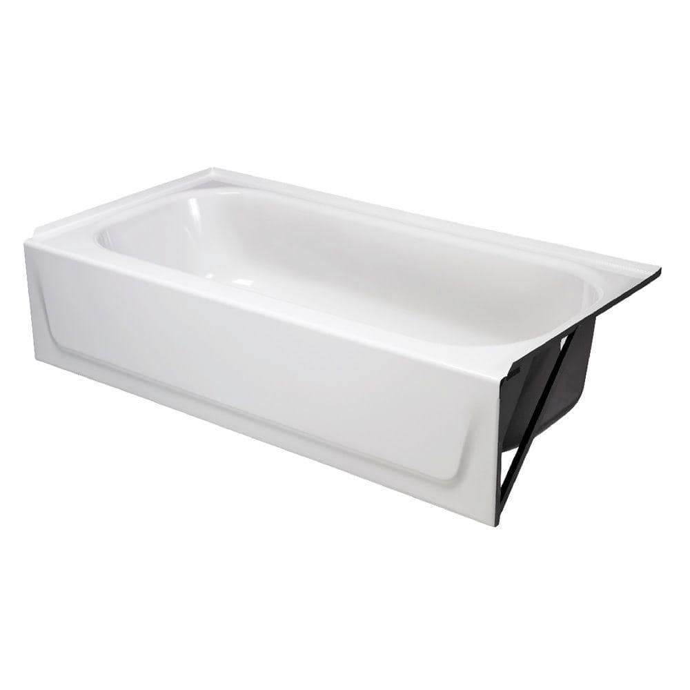 Aloha 60 in. Right Drain Rectangular Alcove Soaking Bathtub in White