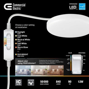 Trimless Integrated LED 6 in Round Adjustable Color Temp Canless Recessed Light for Kitchen Bathroom Livingroom, White - Stu's Home Improvement Outlet