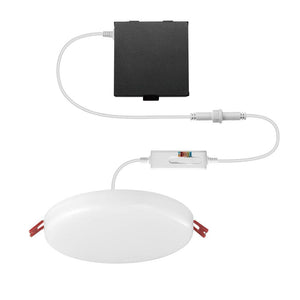 Trimless Integrated LED 6 in Round Adjustable Color Temp Canless Recessed Light for Kitchen Bathroom Livingroom, White - Stu's Home Improvement Outlet