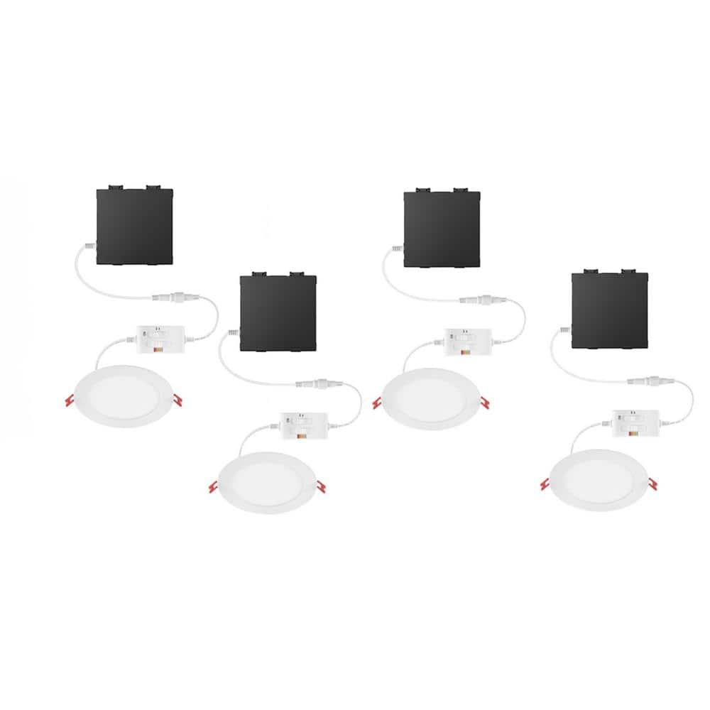 Elite Series 6 in. LED DuoBright, 3 - Level Lumen Select, Ultraslim Canless Recessed Light, Adjustable CCT (4 - Pack) - Stu's Home Improvement Outlet