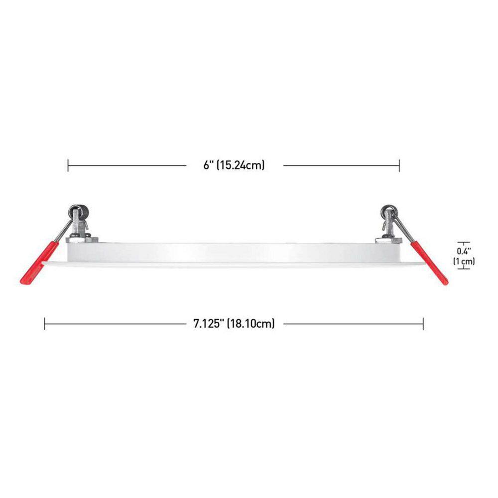 Elite Series 6 in. LED DuoBright, 3 - Level Lumen Select, Ultraslim Canless Recessed Light, Adjustable CCT (4 - Pack) - Stu's Home Improvement Outlet