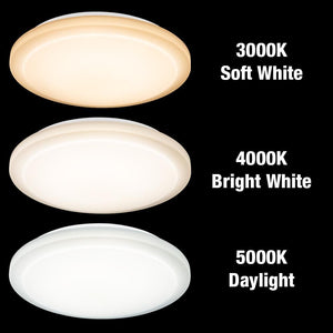 Commercial Electric 12 in. Low Profile LED Flush Mount Round Closet Light Fixture 1100 Lumens 3000K 4000K 5000K Dimmable Hallway Stairwell - Stu's Home Improvement Outlet