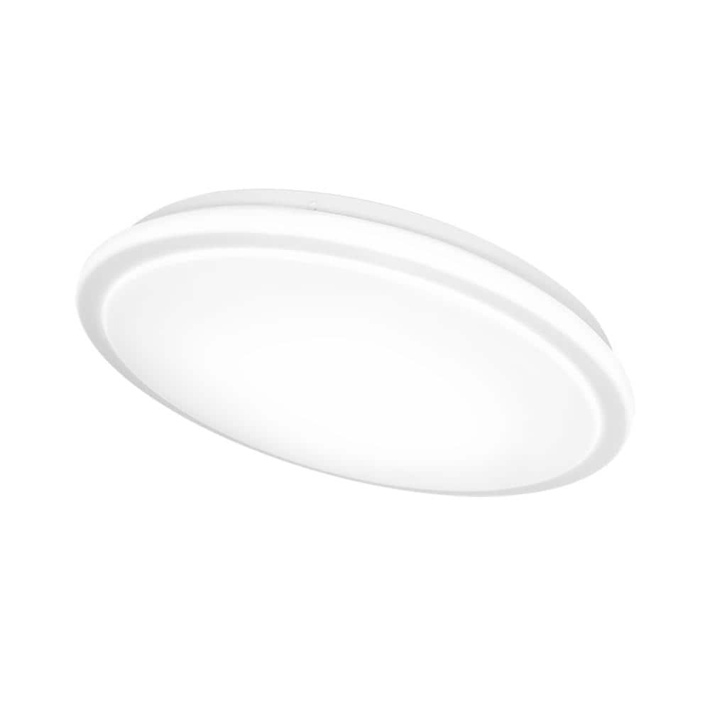 Commercial Electric 16 in. Low Profile LED Flush Mount Round Closet Light Fixture 1700 Lumens 3000K 4000K 5000K Dimmable Hallway Stairwell - Stu's Home Improvement Outlet