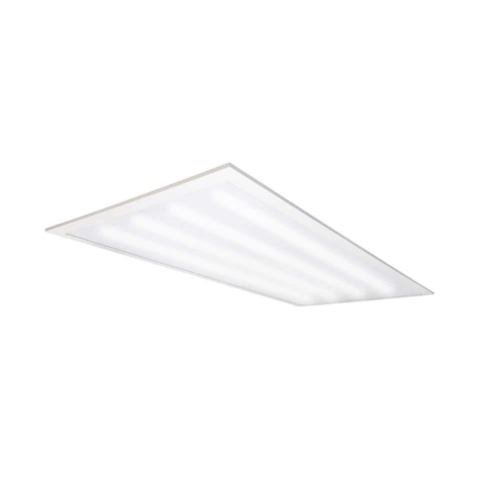 2 ft. x 4 ft. 128 - Watt Equivalent Integrated LED High Output Prismatic Lens White Troffer, 3500K/4000K/5000K - Stu's Home Improvement Outlet