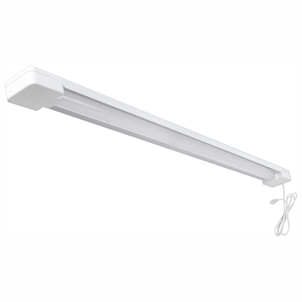 3 ft. 1 - Light 30 - Watt Integrated LED White Utility Shop Light with Power Cord - Stu's Home Improvement Outlet
