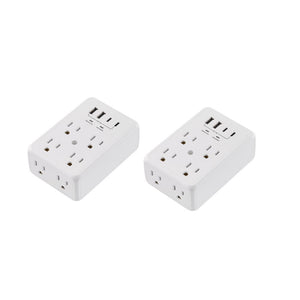 CE 10 in 1 Surge Wall Tap 2USB - A 2USB - C (2 - Pack) - Stu's Home Improvement Outlet