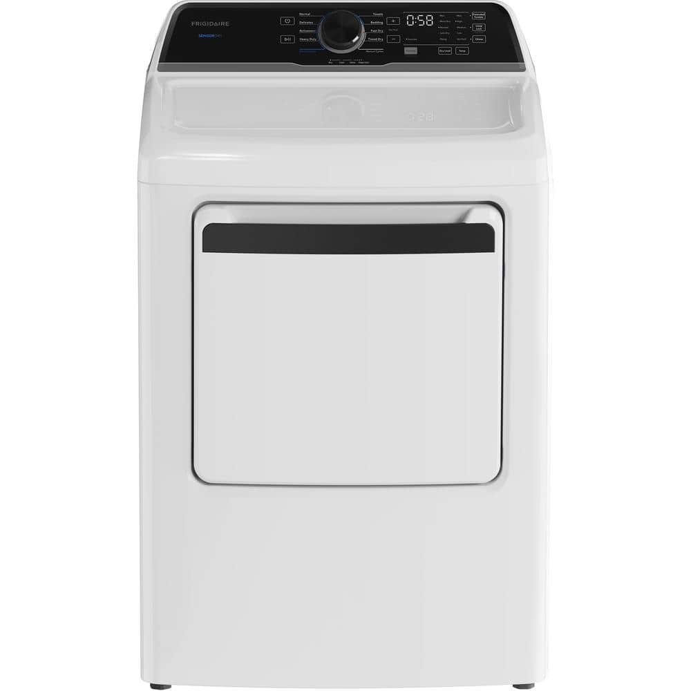 Frigidaire 7 cu.ft. vented Top Load Electric Dryer in White with Dryer Light and Reversible Door