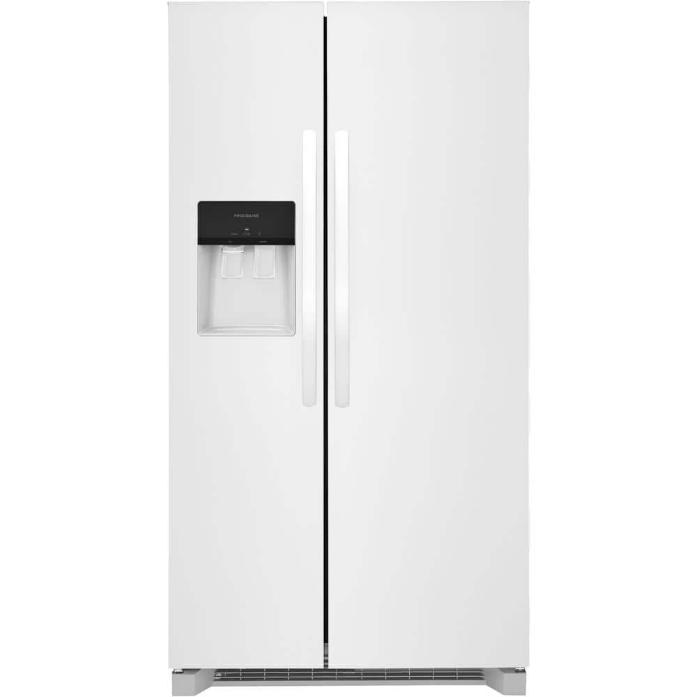36 in. 26 cu. ft. Standard Depth Side by Side Refrigerator in White (FRSS2623AW) - Stu's Home Improvement Outlet