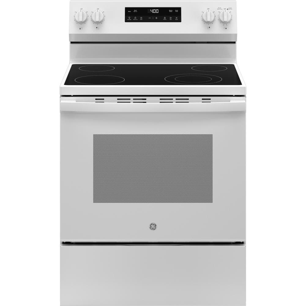30 in. 4 Burner Element Free-Standing Electric Range in White