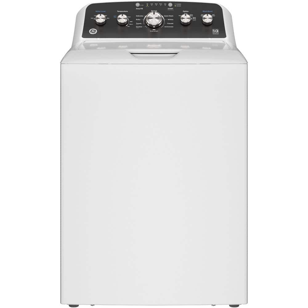 GE 4.5 cu. ft. Top Load Washer in White with Dual Action Agitator and Cold Plus, Sanitize with Oxi (GTW485ASWWB) - Stu's Home Improvement Outlet