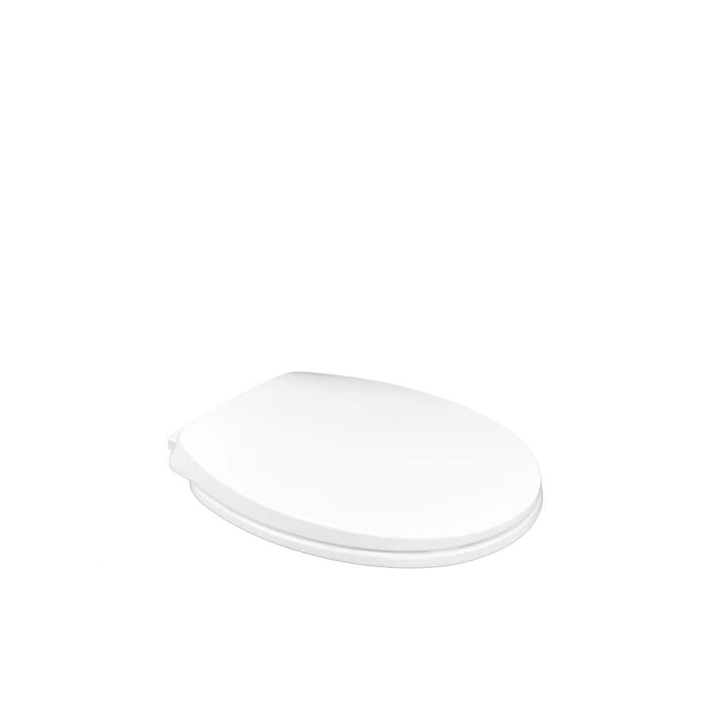 Round Slow-Close Toilet Seat, White