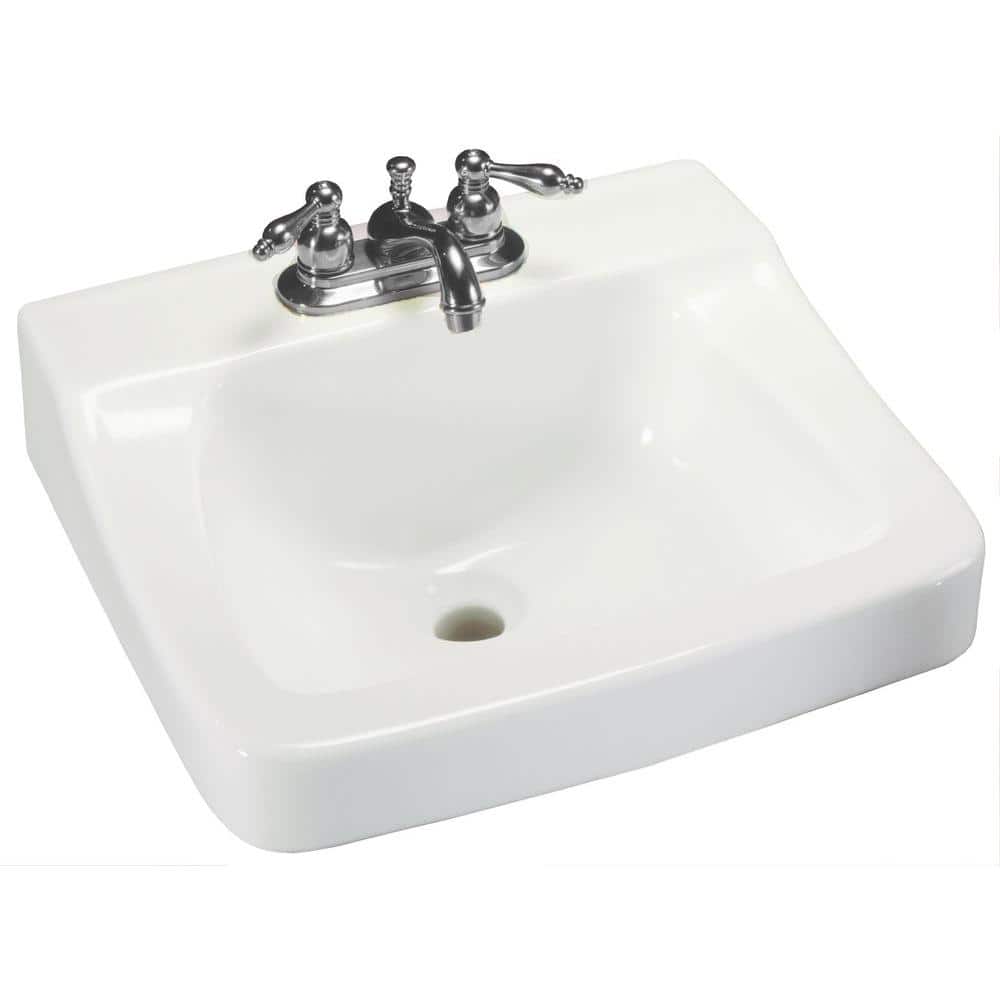 Aragon Wall - Mounted Bathroom Sink in White - Stu's Home Improvement Outlet