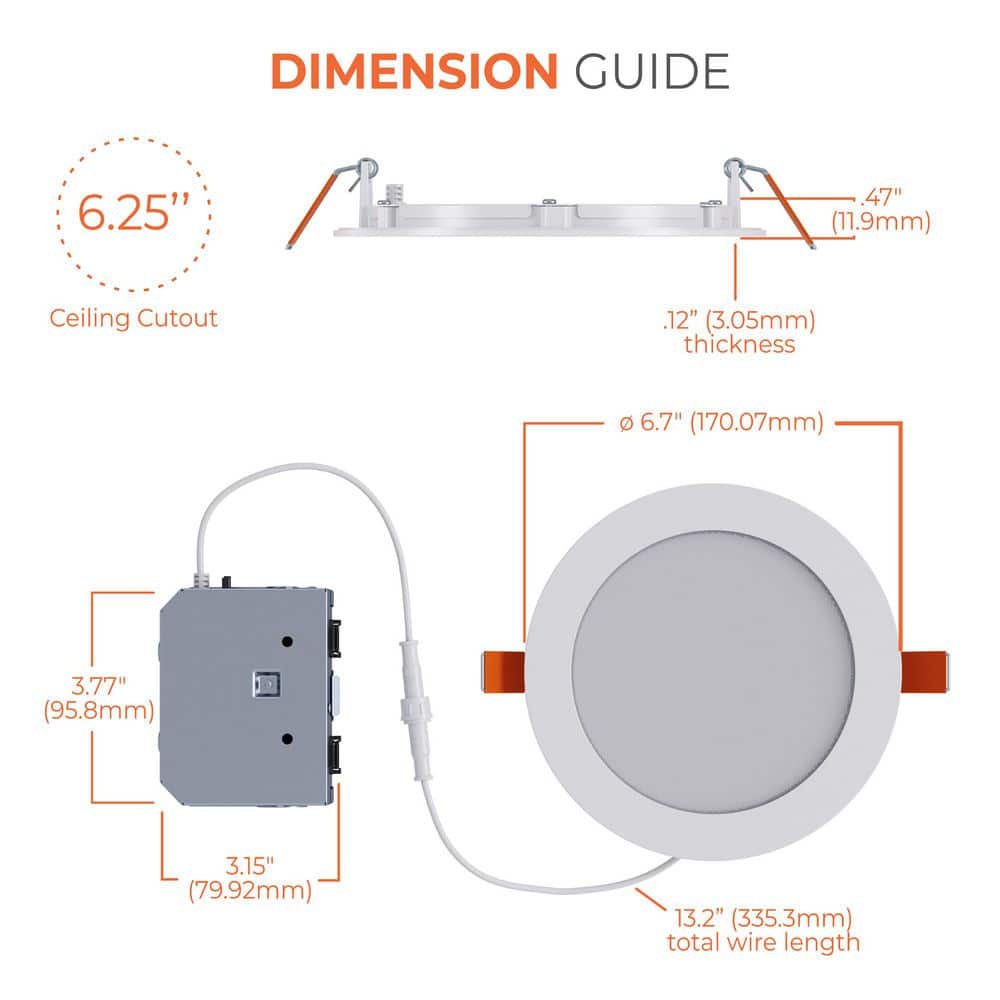6 in. Selectable CCT for Use in New Construction/Remodel/Retrofit Installation, Integrated LED Downlight, 4 - Pack - Stu's Home Improvement Outlet