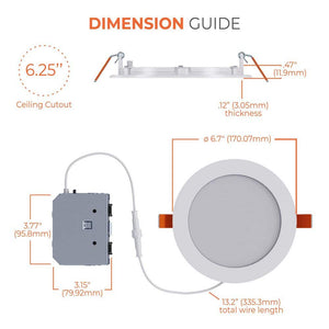 6 in. Selectable CCT for Use in New Construction/Remodel/Retrofit Installation, Integrated LED Downlight, 4 - Pack - Stu's Home Improvement Outlet