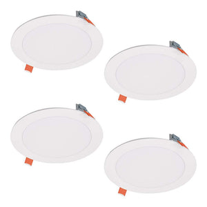 HALO HLBSL6 6 in. Adjustable CCT Canless IC Rated Dimmable Indoor Integrated LED Recessed Light Kit (4 - Pack) - Stu's Home Improvement Outlet