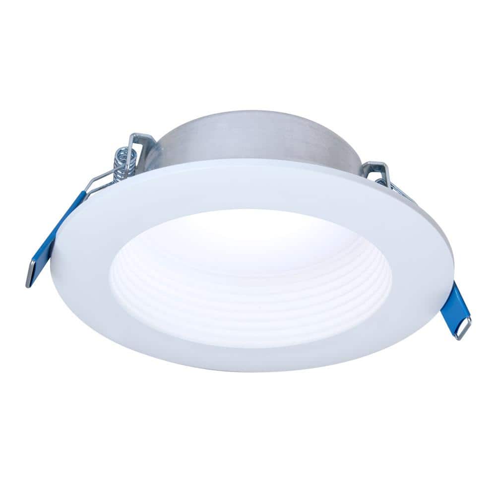 LTB 4 in. Selectable CCT (3000K - 5000K) Integrated LED, White Recessed Light, Dimmable Retrofit Trim - Stu's Home Improvement Outlet