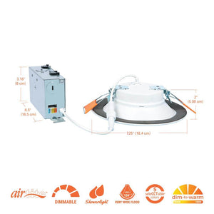 RL 6 in. Selectable CCT Direct Mount Canless Recessed LED Downlight, 600 - Lumens with D2W Option, Indoor, White - Stu's Home Improvement Outlet