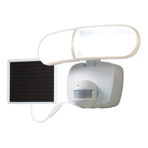 SLMT 180° White 90 - Watt Equivalent, 1000 - Lumens Solar Motion Integrated LED Twin Head Flood Light - Stu's Home Improvement Outlet