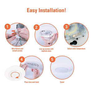 HLCE 6 in. 1200lm, 90CRI, 5CCT, 12Pack, CA - Stu's Home Improvement Outlet