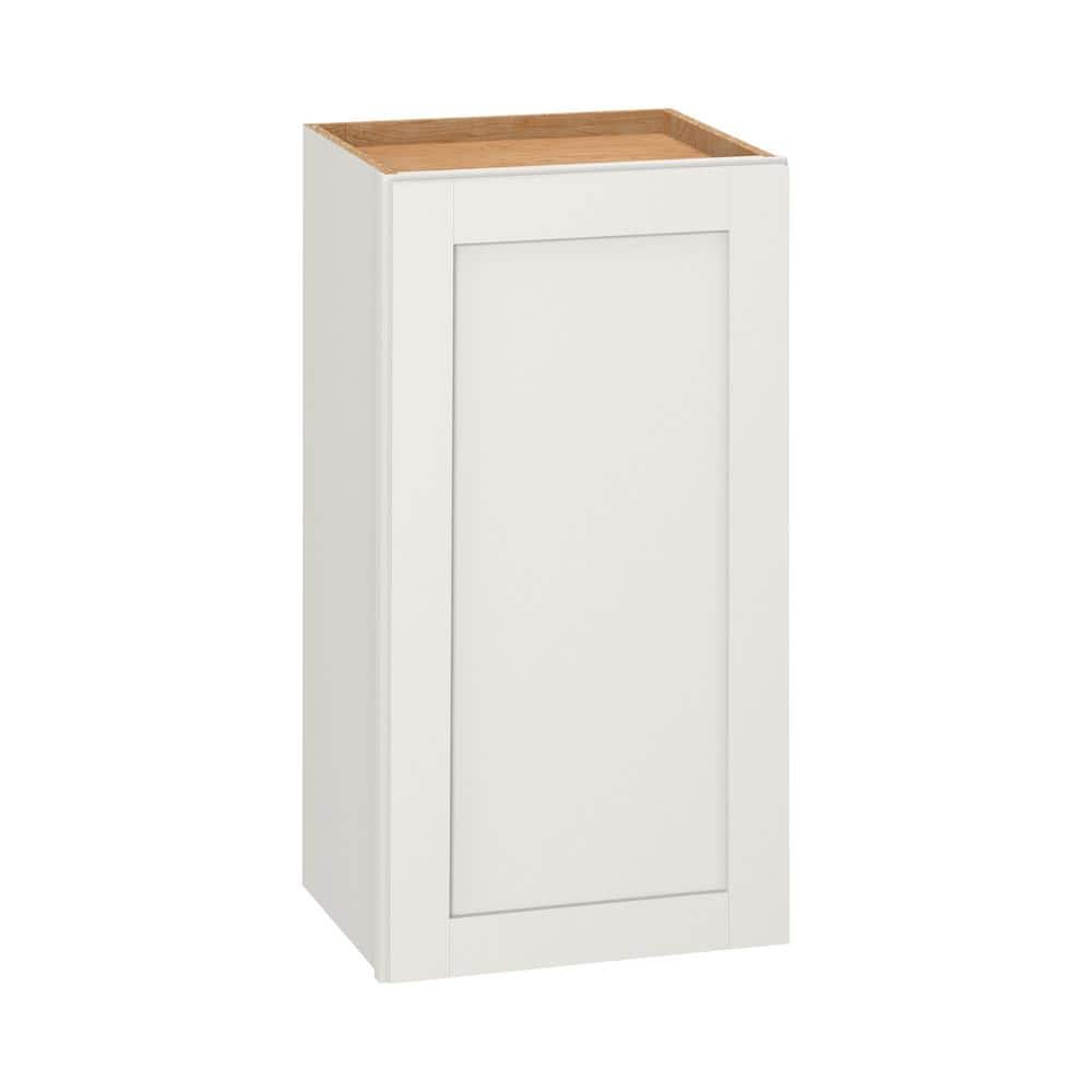 Westfield Feather White Shaker Stock Assembled Wall Kitchen Cabinet (15 in. W x 12 in. D x 30 in. H)