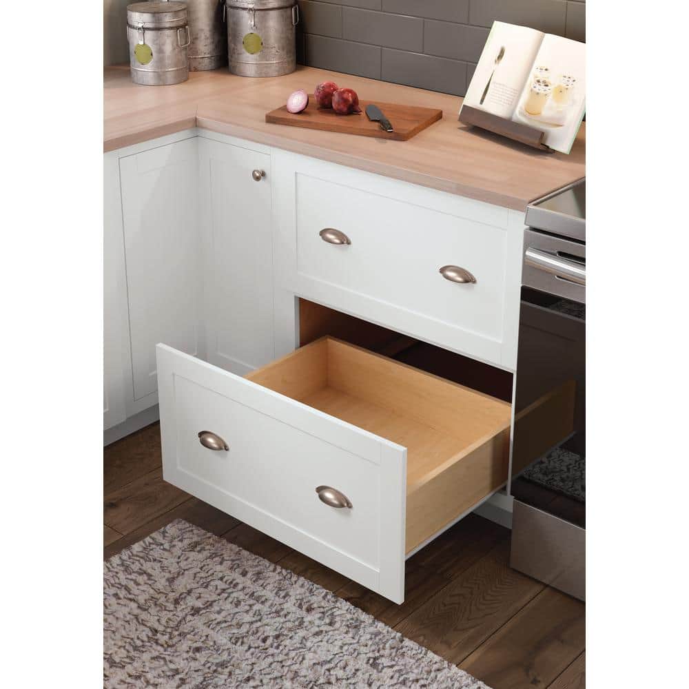 Westfield Feather White Shaker Stock Assembled Wall Kitchen Cabinet (15 in. W x 12 in. D x 30 in. H)