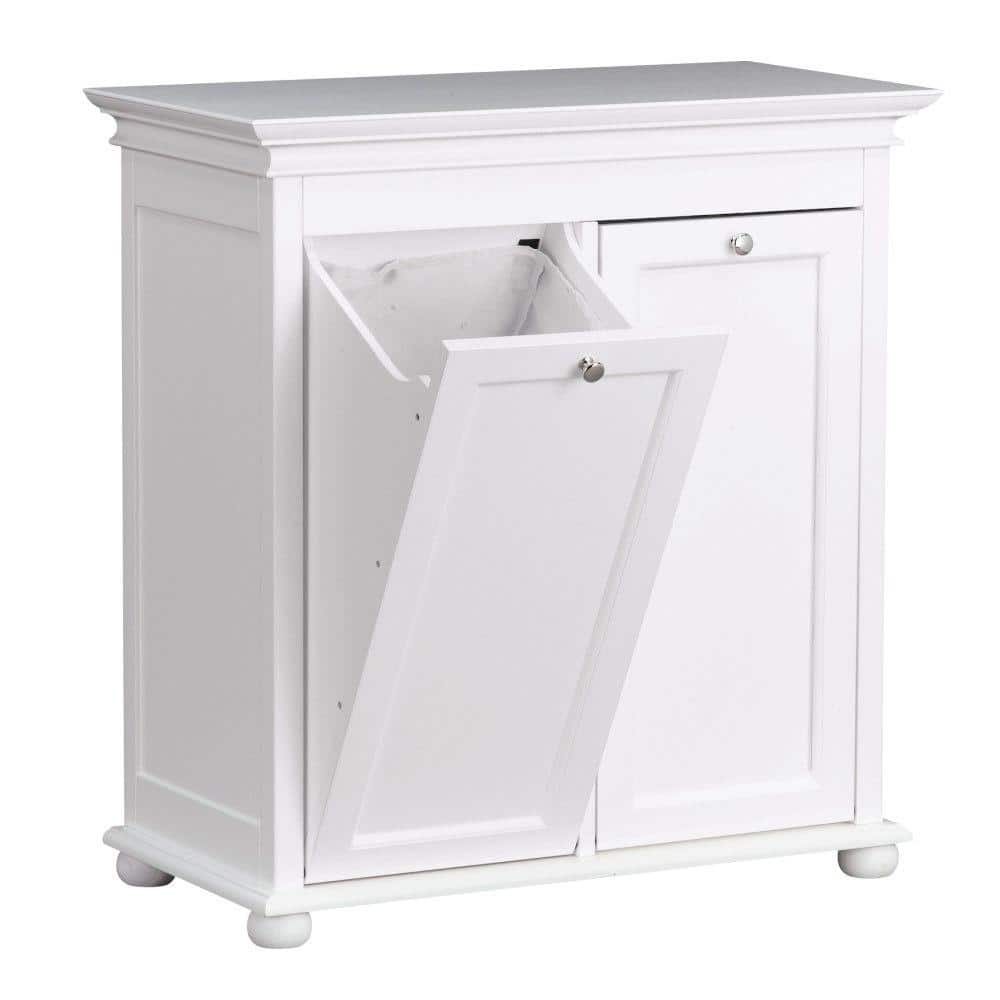 Hampton Harbor 35 in. Double Tilt - Out Hamper in White - Stu's Home Improvement Outlet