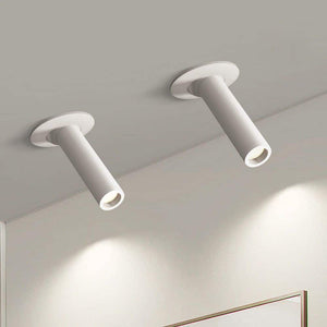 Parroco COB - Light 2.6 in.W White Gimbal Head Fixed Track Minimalist Downlight Ceiling Light for Living Room(Set of 2) - Stu's Home Improvement Outlet