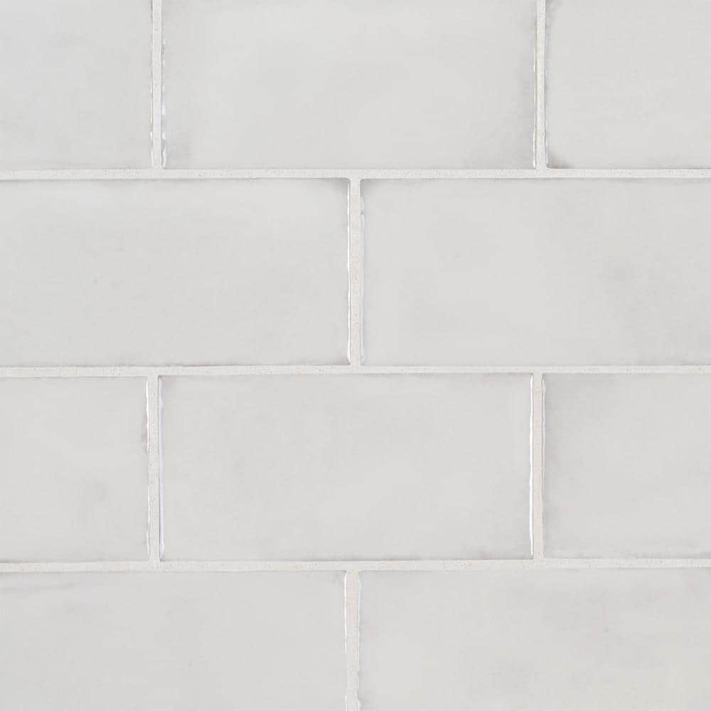 Jeffrey Court Blanco Rustico White 3 in. x 6 in. Glossy Ceramic Wall Tile (5.38 sq. ft./Case)